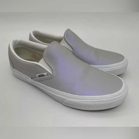 Vans Shoes - VANS Classic Slip On Sneakers Iridescent Shimmer Glitter Women's 7.5